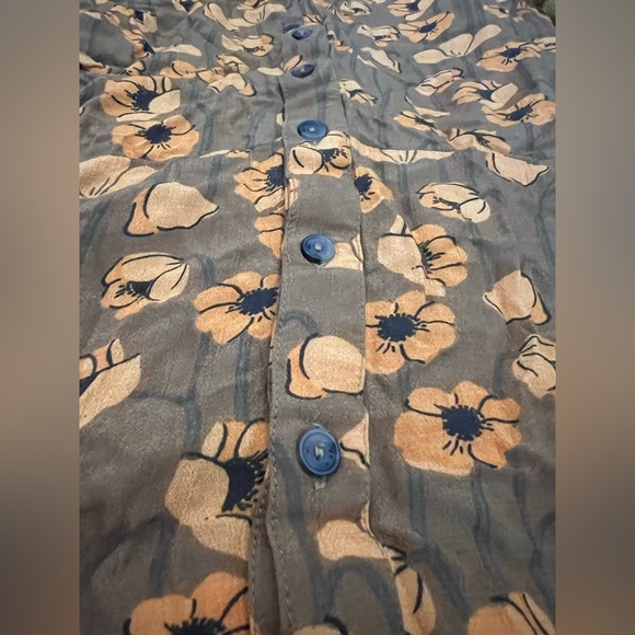 RVCA Brown and Orange Floral Romper - Picture 4 of 5